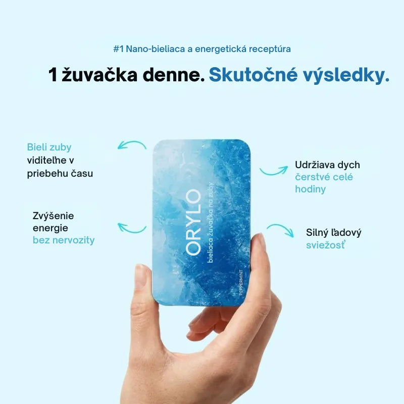 Žuvačka na bielenie zubov