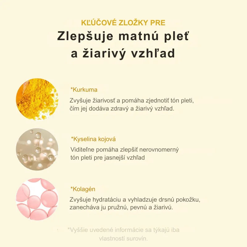 Maska s kyselinou kojovou a kurkumou